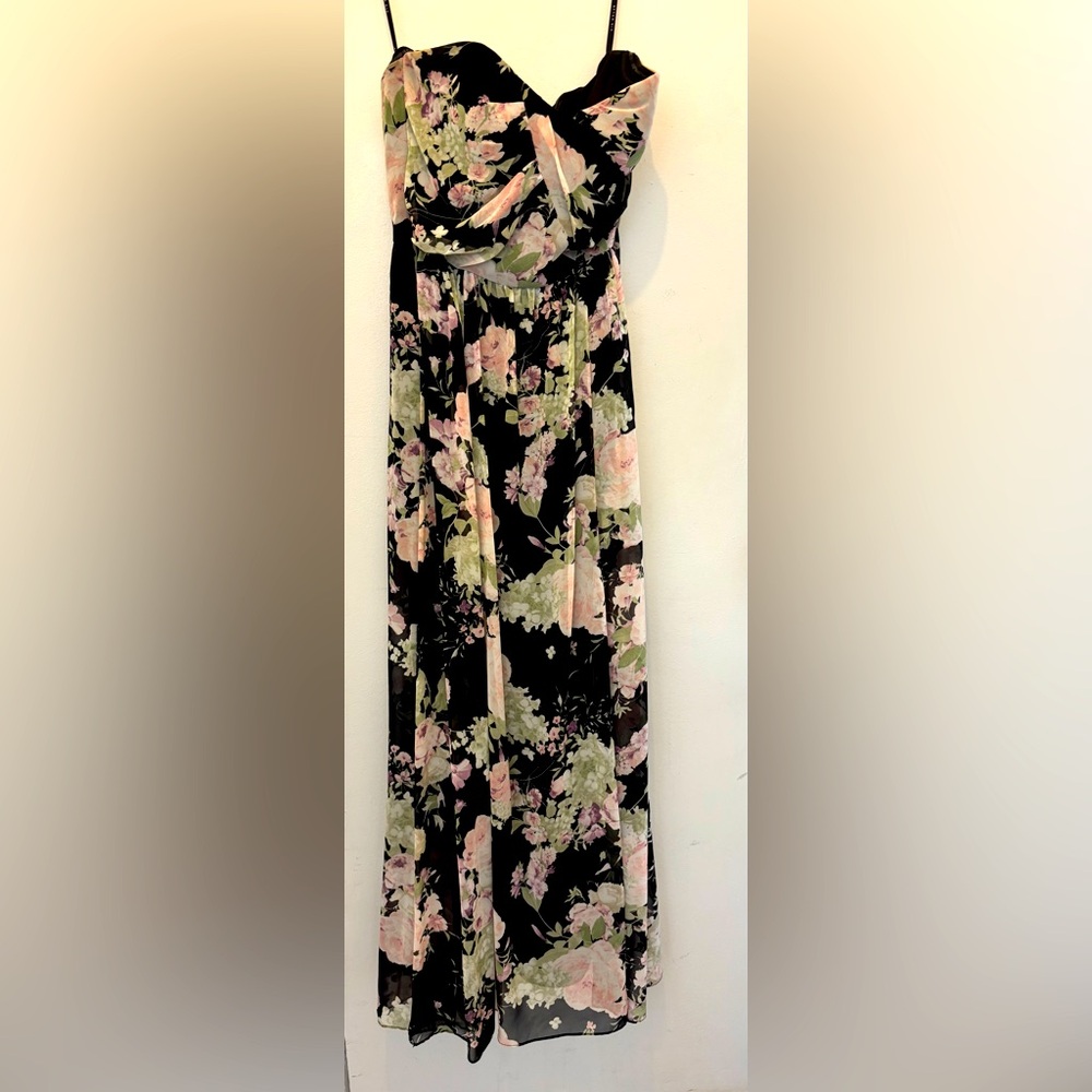 After Six Floral Floor Length Dress